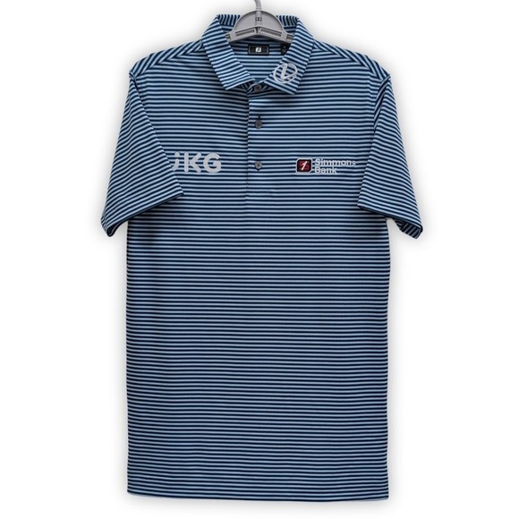 FootJoy Tour Issue Performance Golf Polo Mens Small Blue Striped - Picture 4 of 8
